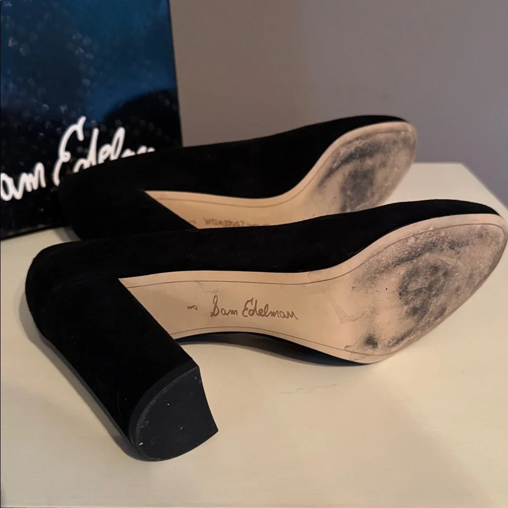 Sam Edelman Black Suede Heels (8M) - Picture 5 of 6